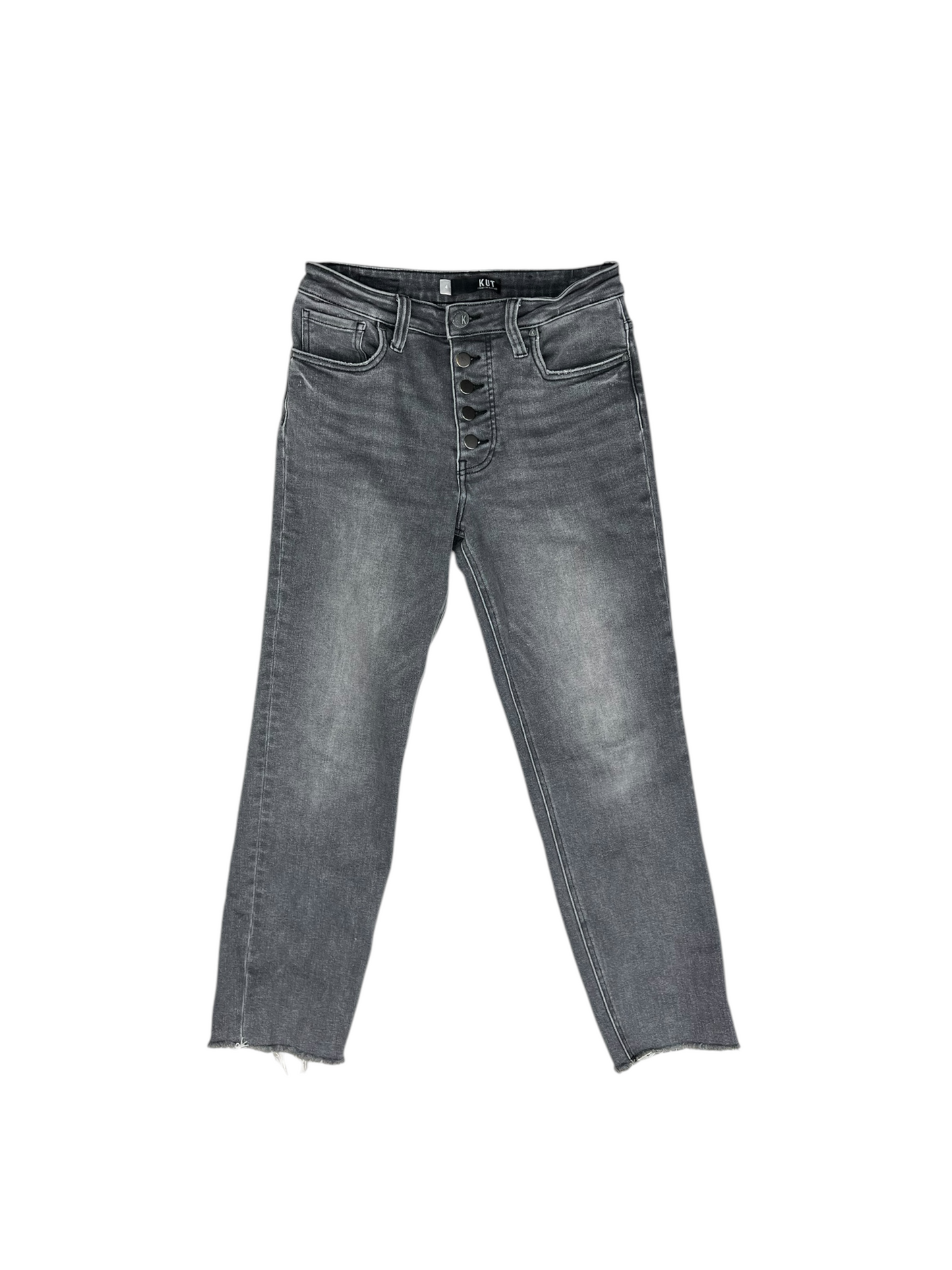 Jeans Straight By Kut In Grey, Size: 4