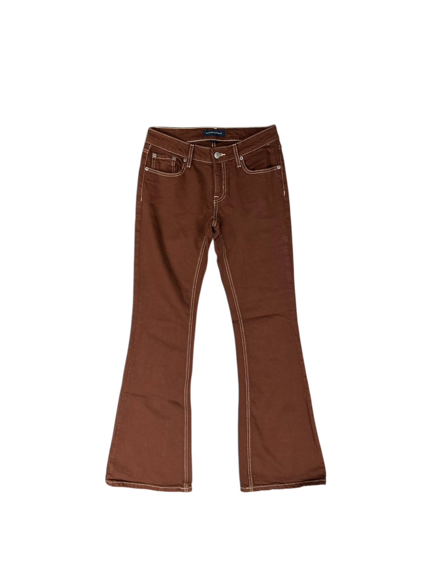 Jeans Flared By Aeropostale In Brown, Size: 4