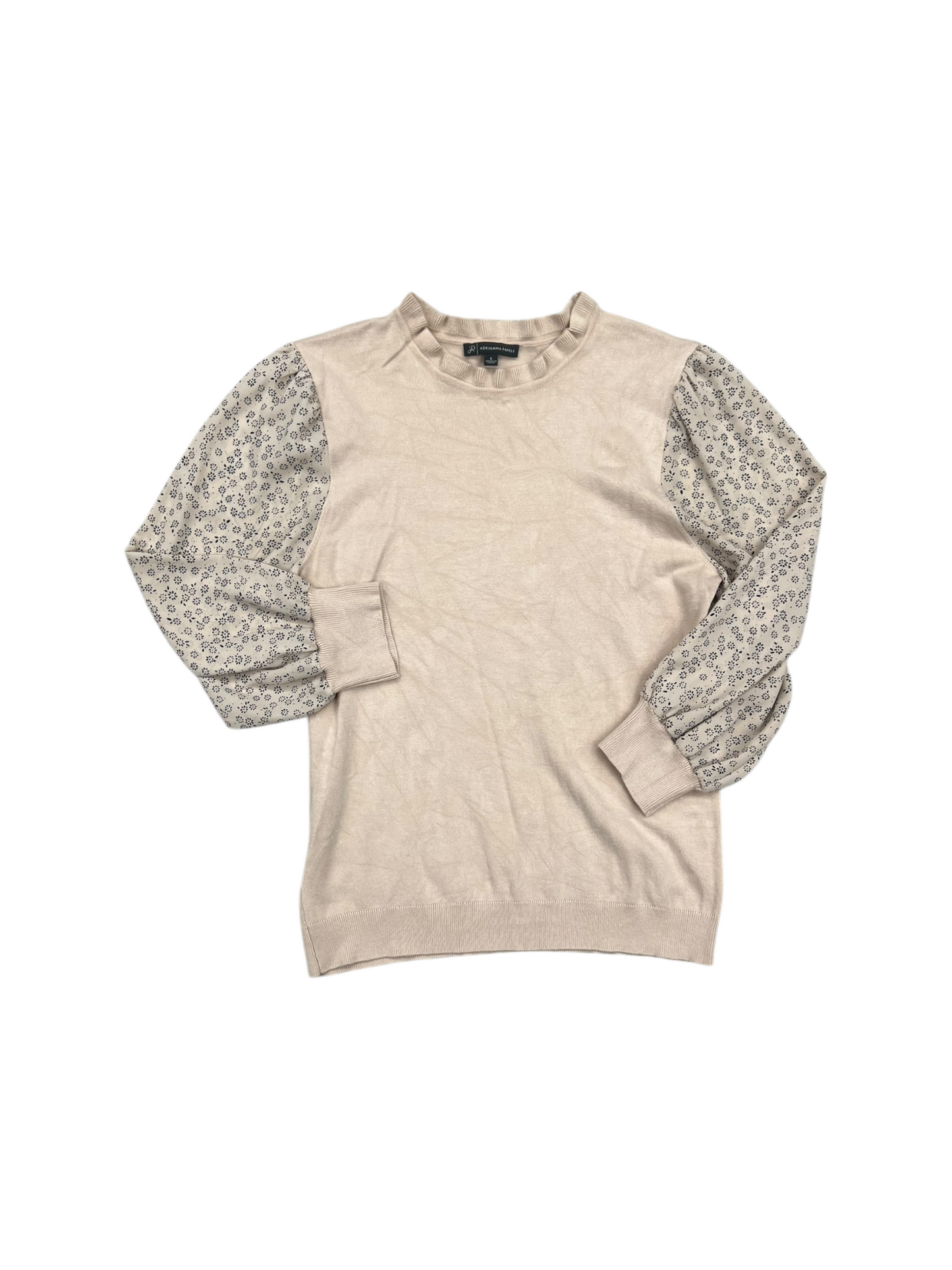 Top Long Sleeve By Adrianna Papell In Beige, Size: S