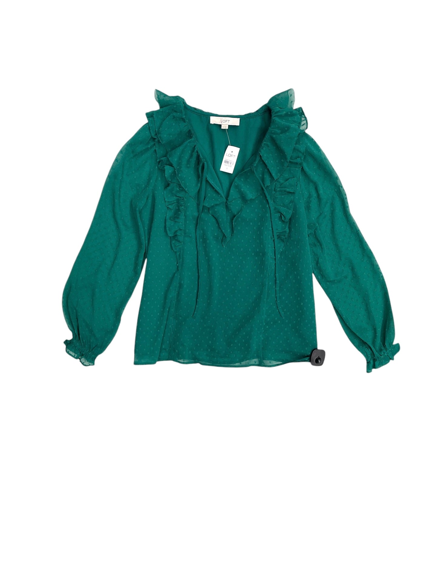 Top Long Sleeve By Loft In Green, Size: S