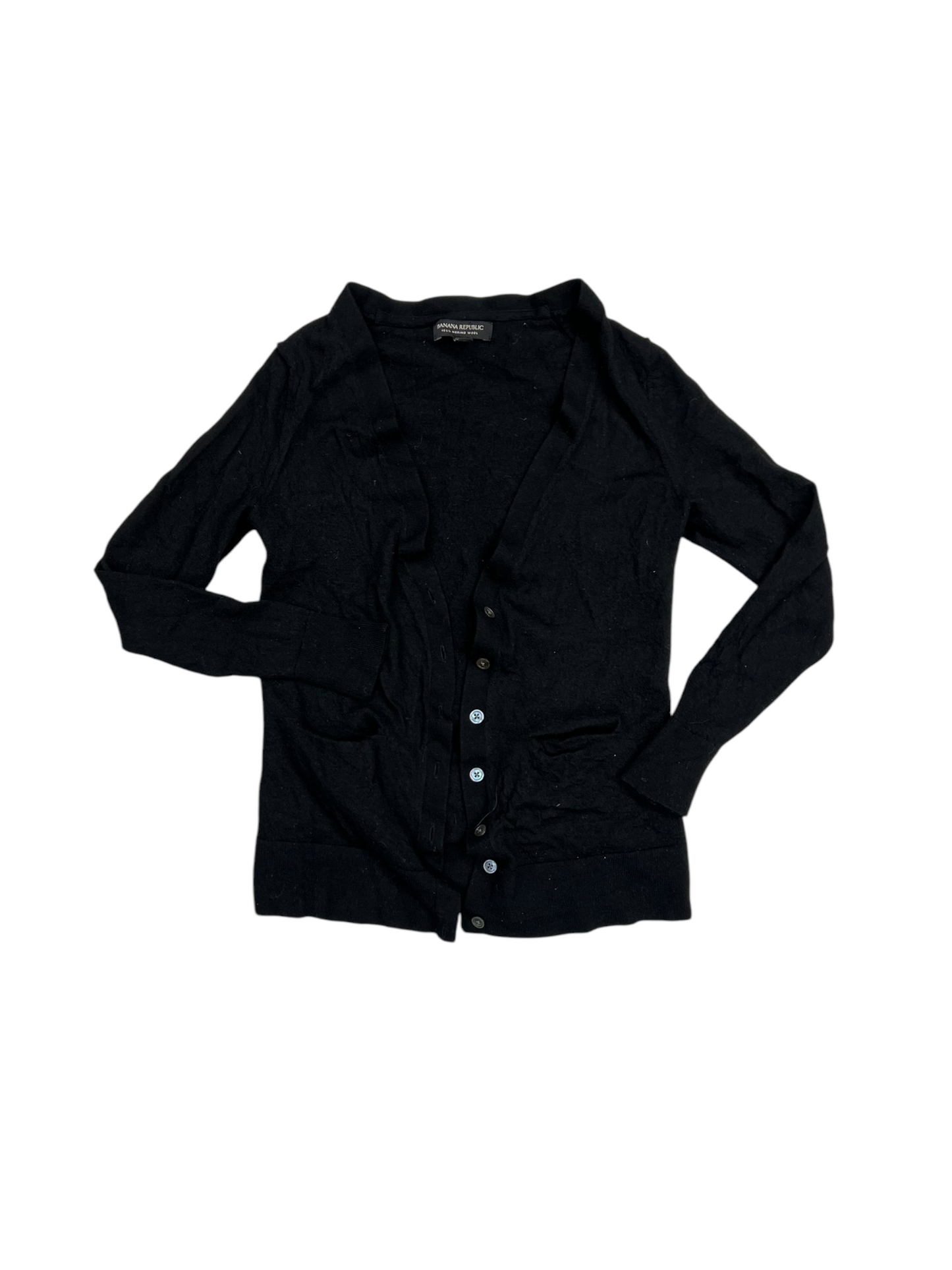 Sweater Cardigan By Banana Republic In Black, Size: S