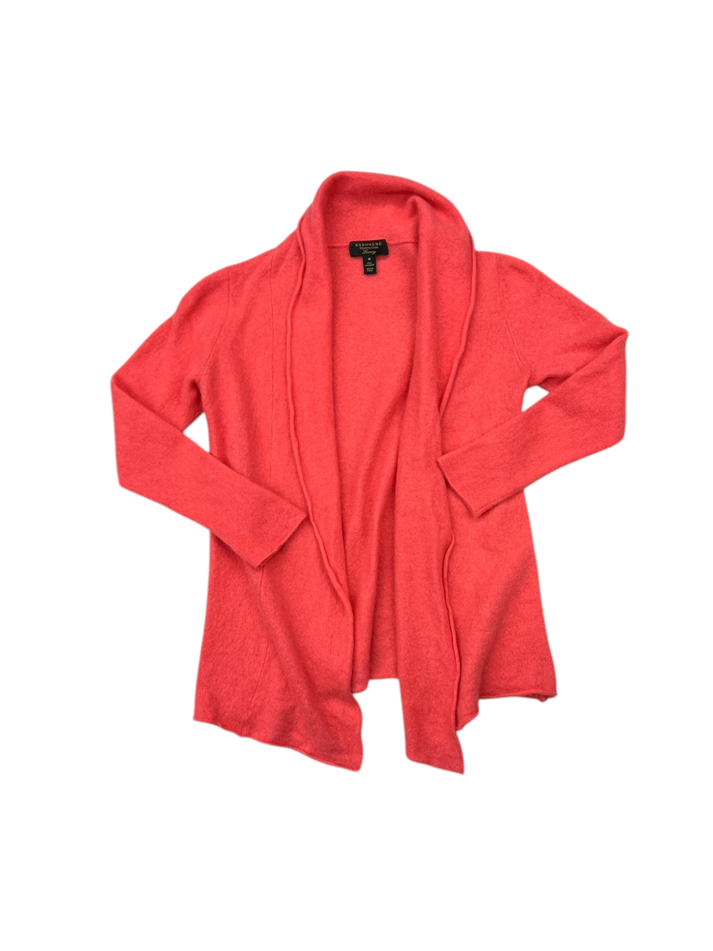 Sweater Cardigan Cashmere By Charter Club In Coral, Size: M