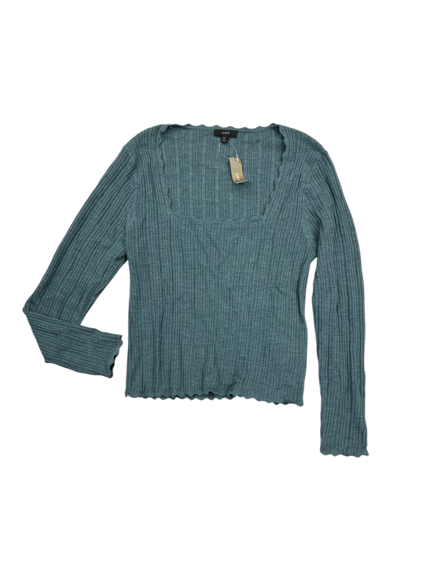 Top Long Sleeve By J. Crew In Green, Size: Xl