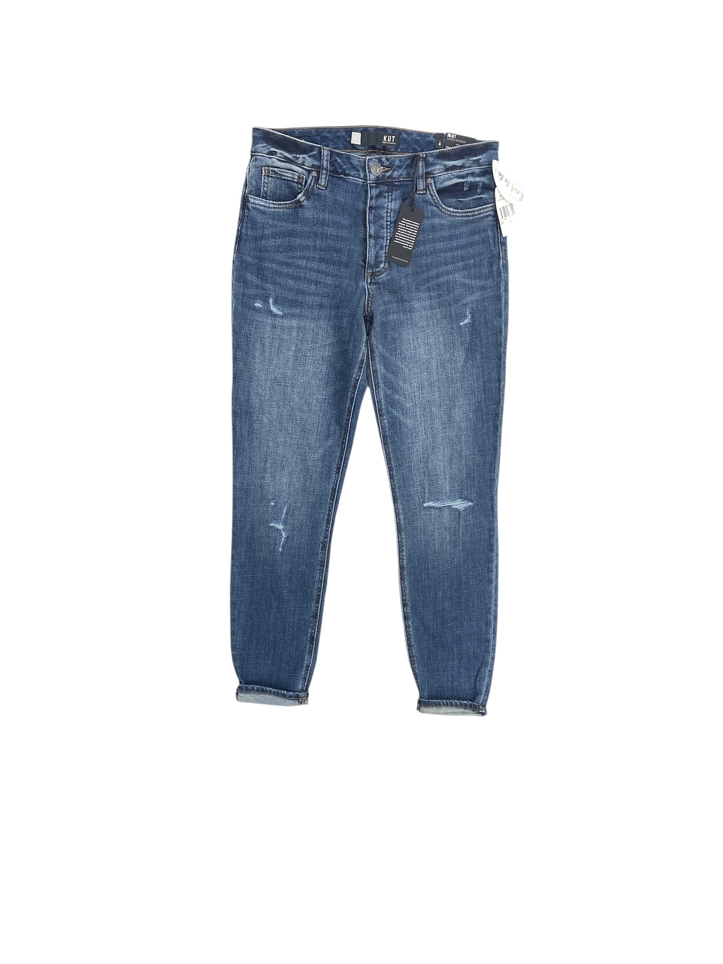 Jeans Boyfriend By Kut In Blue Denim, Size: 4