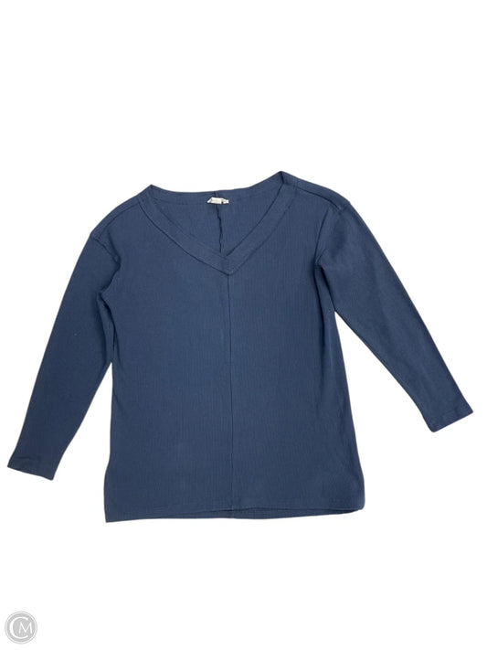 Top Long Sleeve By Caslon In Blue, Size: S