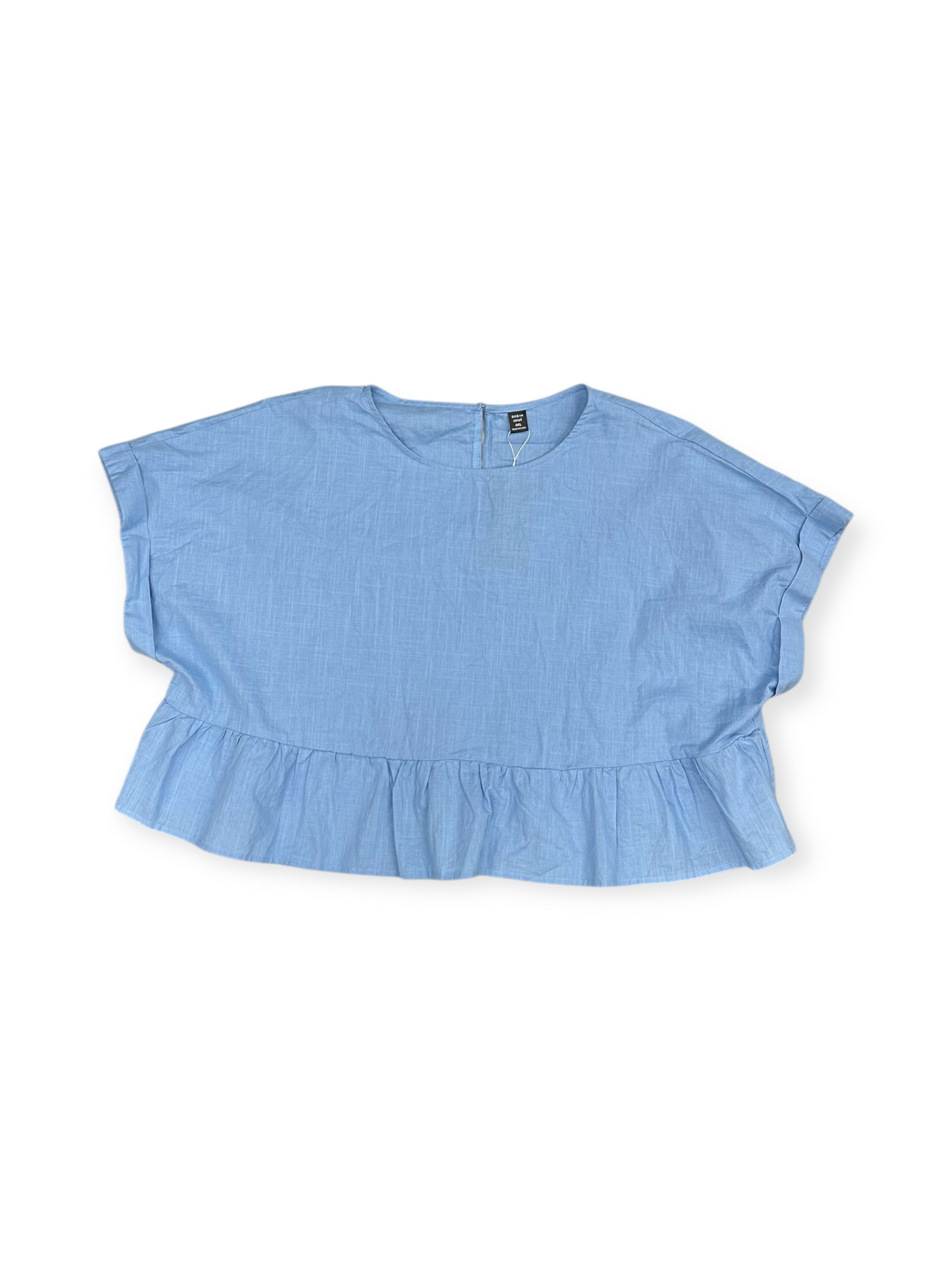 Top Short Sleeve By Shein In Blue, Size: 4x