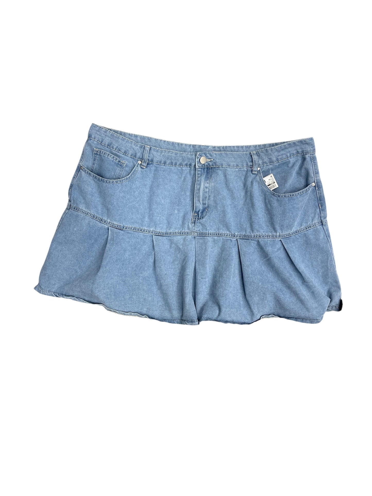 Skirt Mini & Short By Shein In Blue Denim, Size: 4x