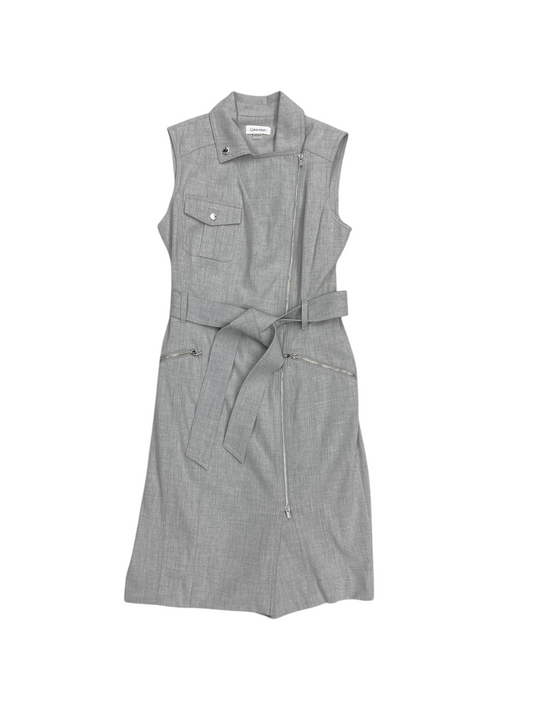 Dress Party Midi By Calvin Klein In Grey, Size: 4