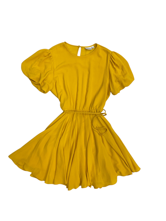 Dress Party Midi By Clothes Mentor In Yellow, Size: 14