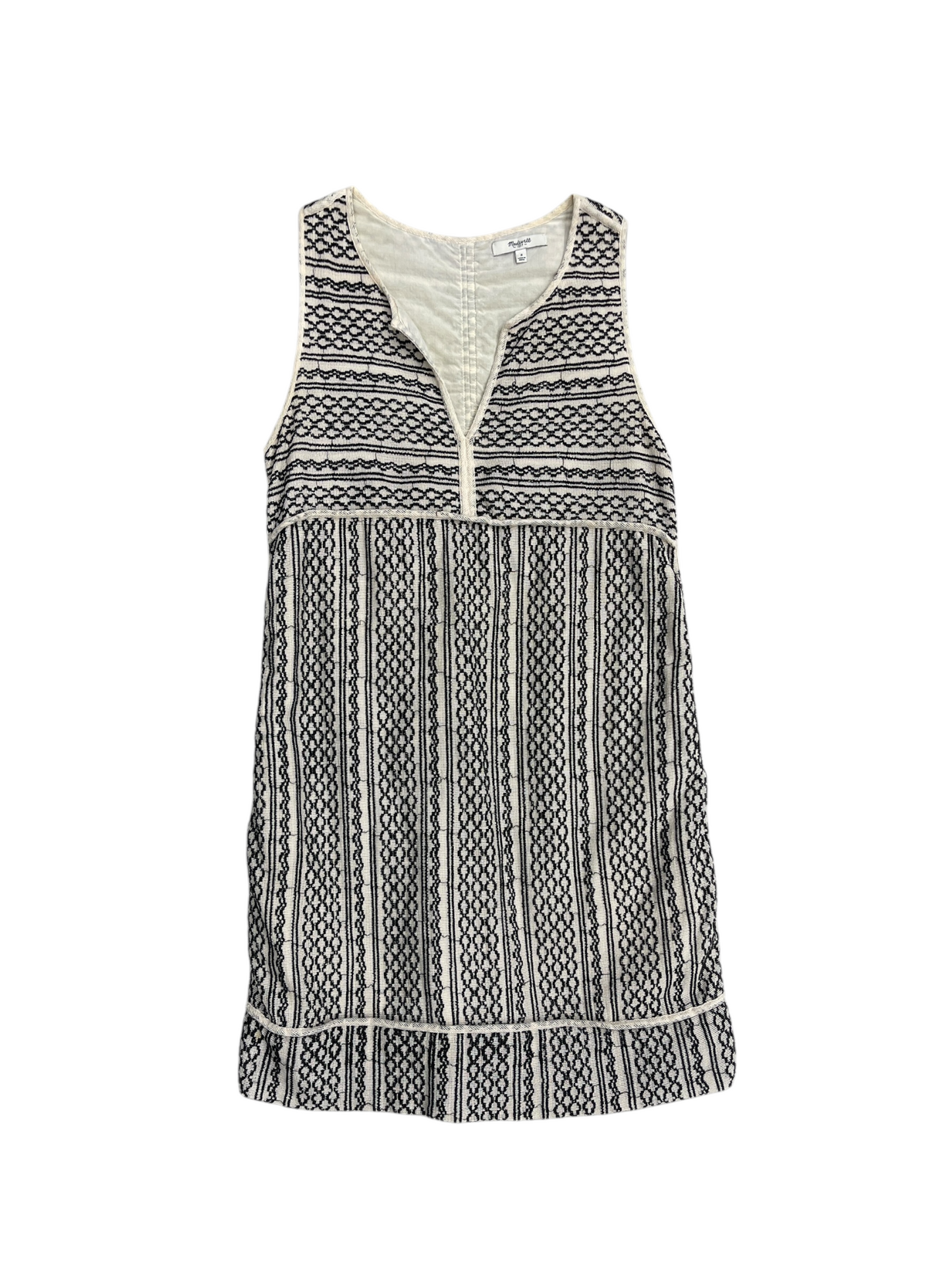 Dress Casual Midi By Madewell In Black & Cream, Size: S