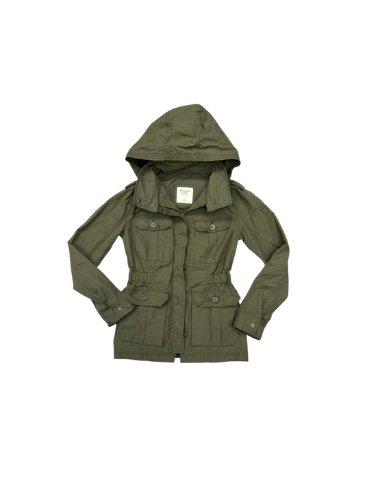 Jacket Windbreaker By Abercrombie And Fitch In Green, Size: S