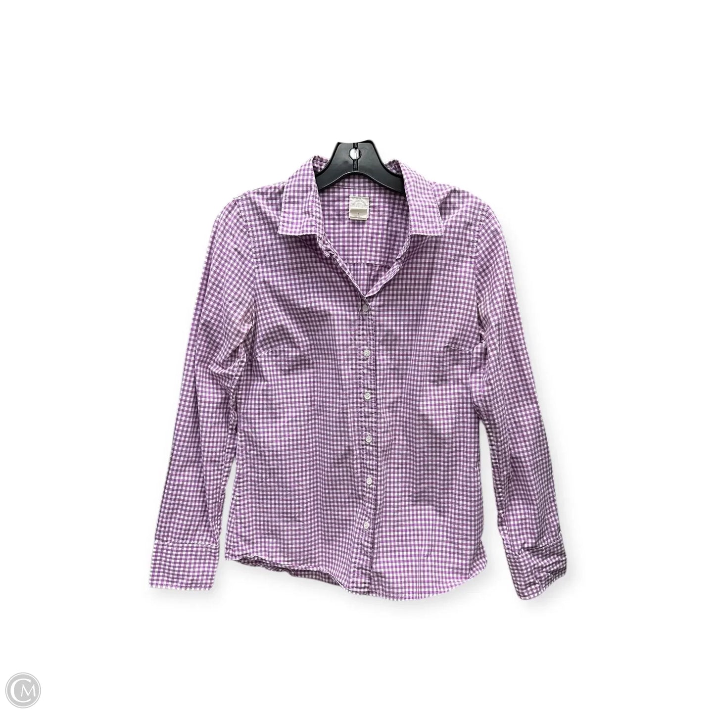 Top Long Sleeve By J. Crew In Checkered Pattern, Size: 2