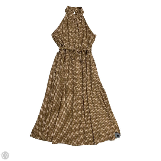 Dress Casual Maxi By Worthington In Brown, Size: 10p