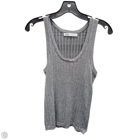 Tank Top By Zara In Silver, Size: M