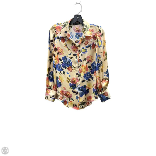 Top Long Sleeve By Zara In Floral Print, Size: Xs