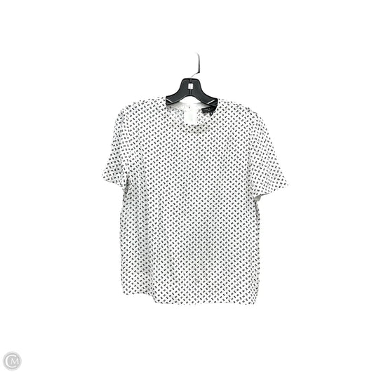 Top Short Sleeve By Rag And Bone In Black & White, Size: S