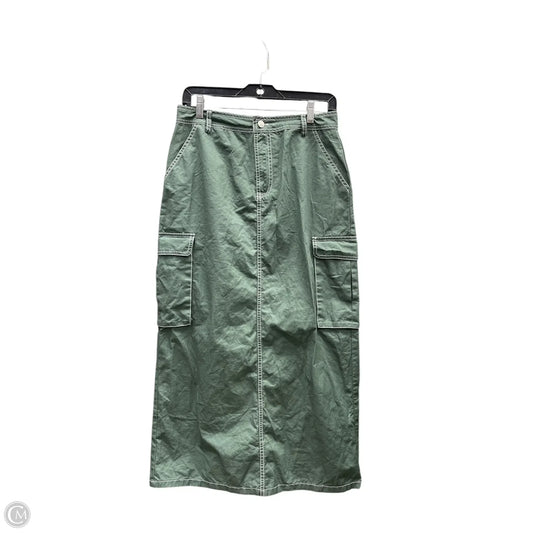 Skirt Maxi By Forever 21 In Green & White, Size: M