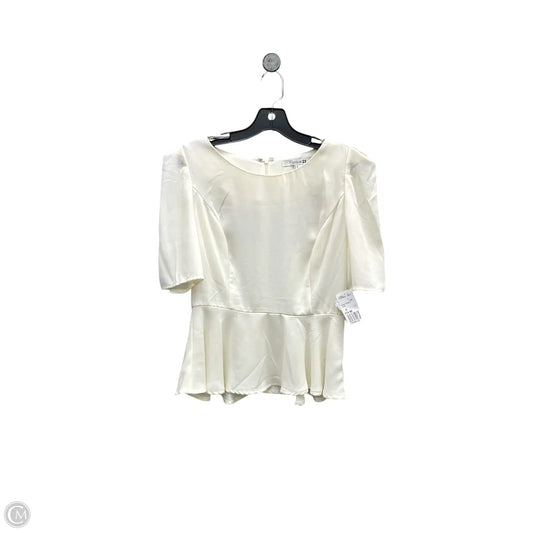 Top Short Sleeve By Forever 21 In Cream, Size: M