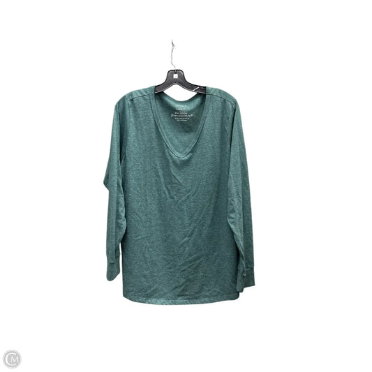 Top Long Sleeve Basic By Torrid In Green, Size: 2x