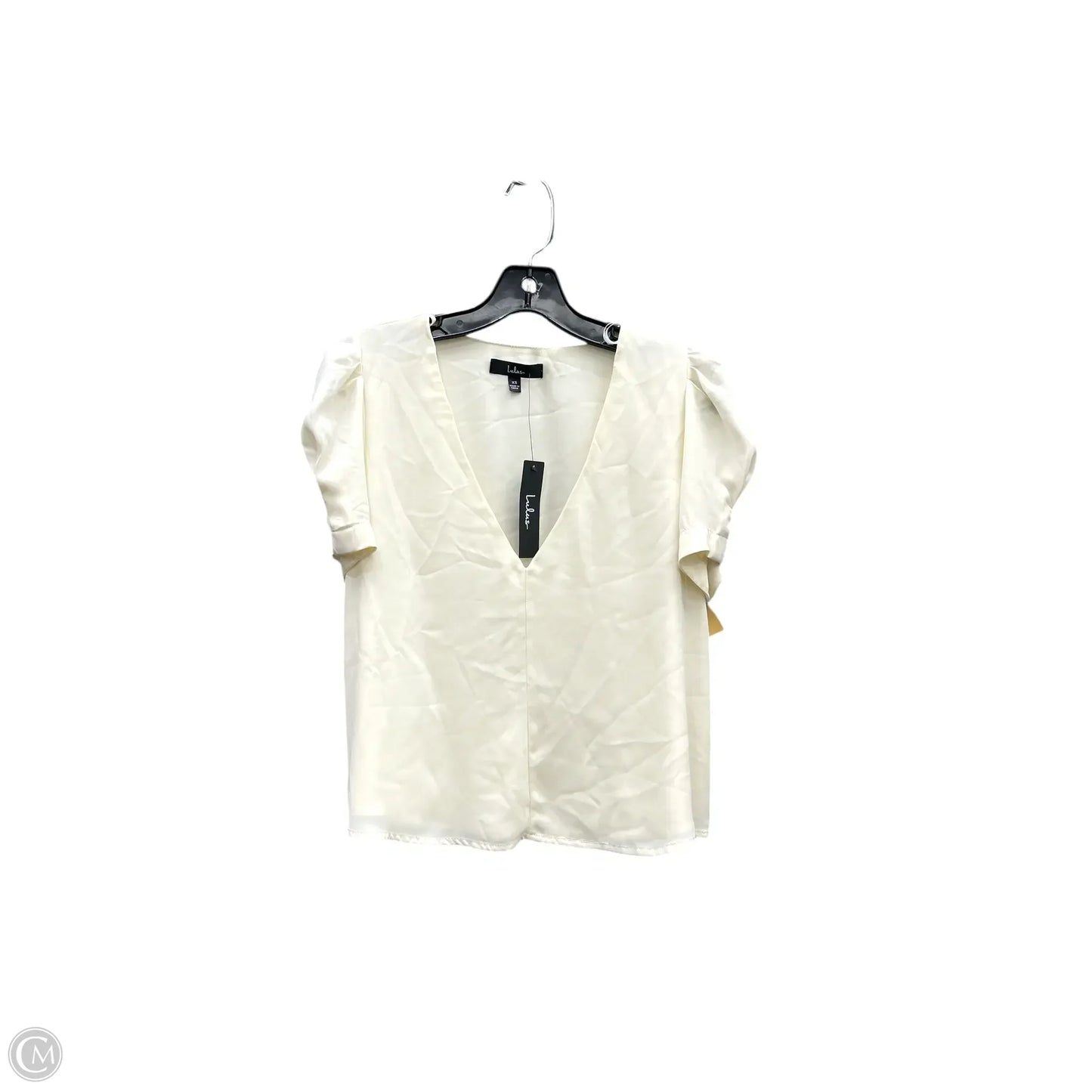 Top Short Sleeve By Lulus In Cream, Size: Xs