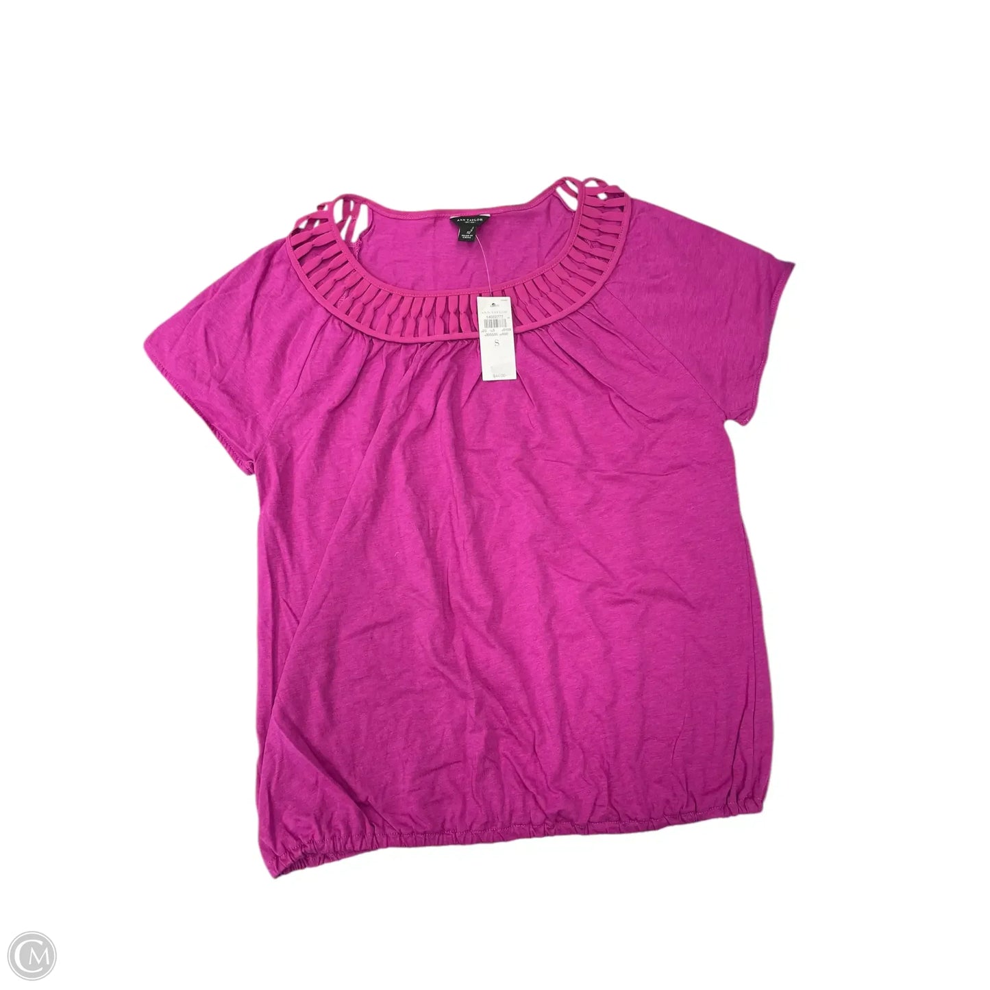 Top Short Sleeve By Ann Taylor In Pink, Size: S