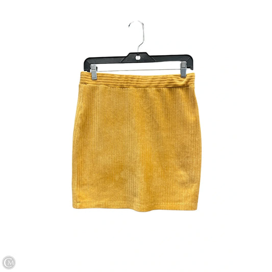 Skirt Mini & Short By Double Zero In Yellow, Size: L