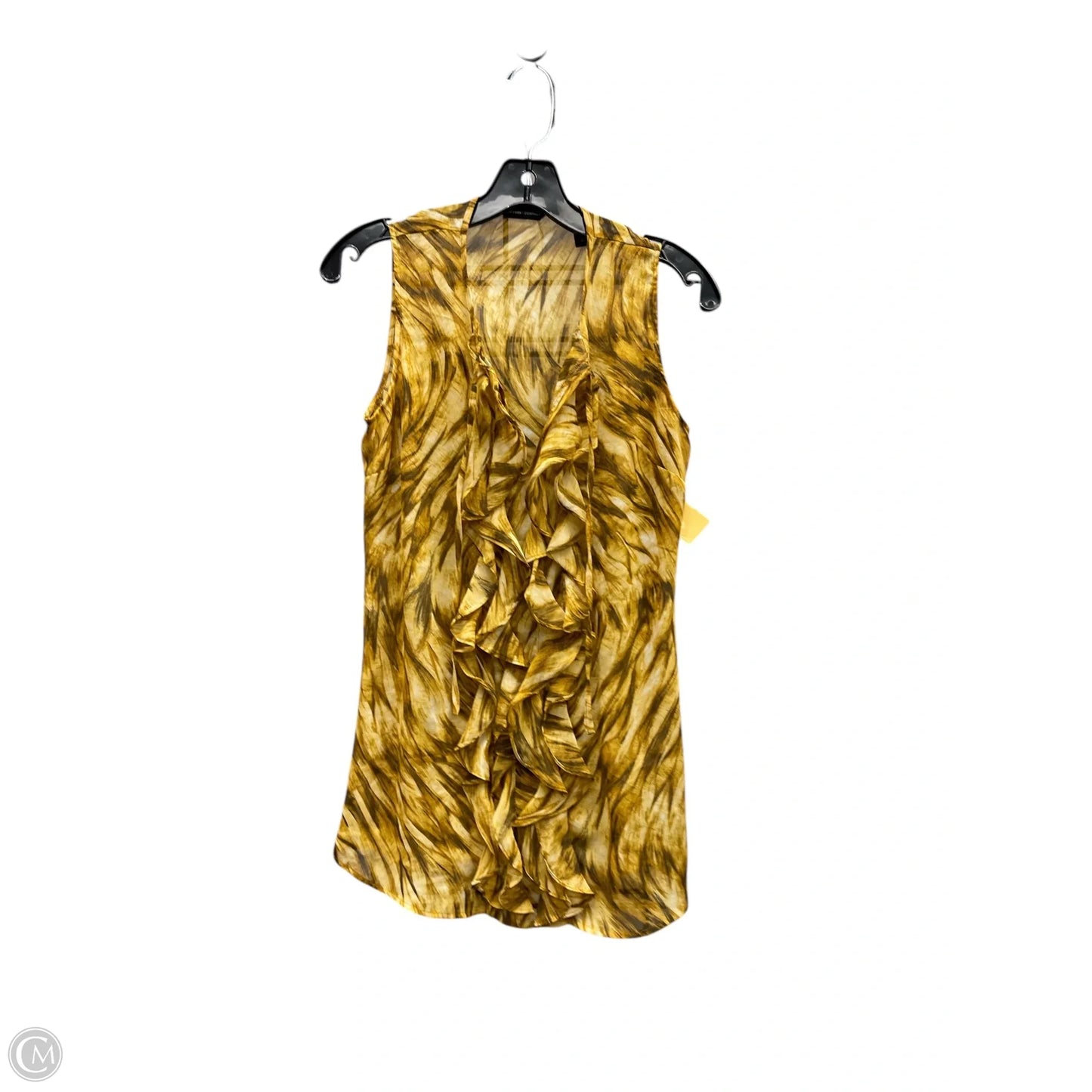 Top Sleeveless By New York And Co In Yellow, Size: 2