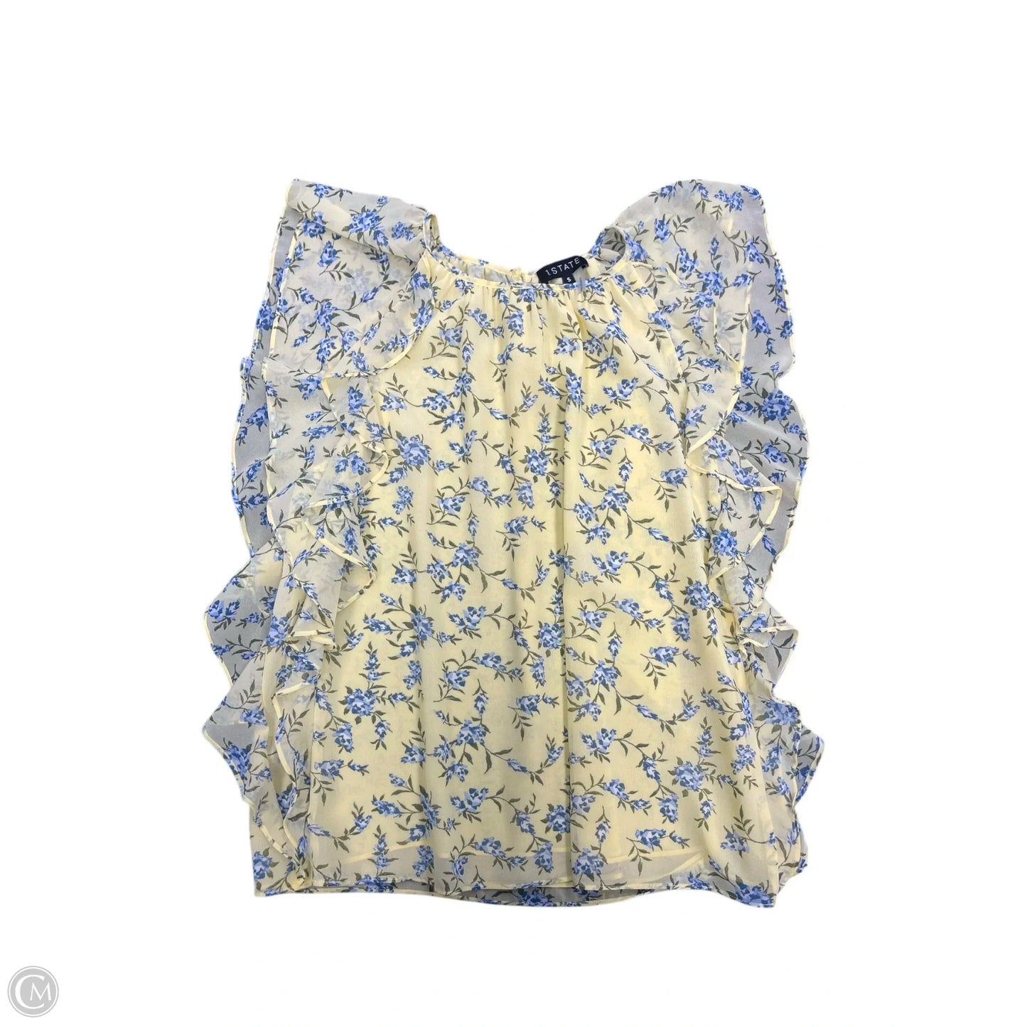 Top Sleeveless By 1.state In Blue & Yellow, Size: S