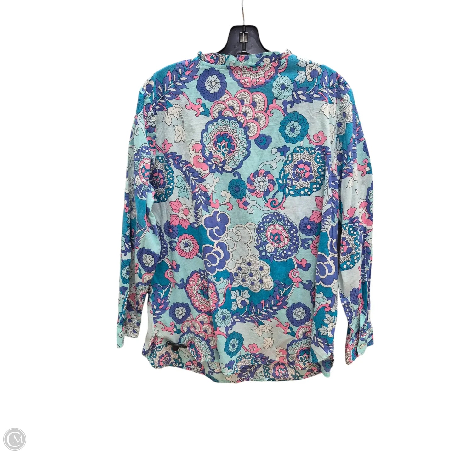Top Long Sleeve By Talbots In Floral Print, Size: Xl