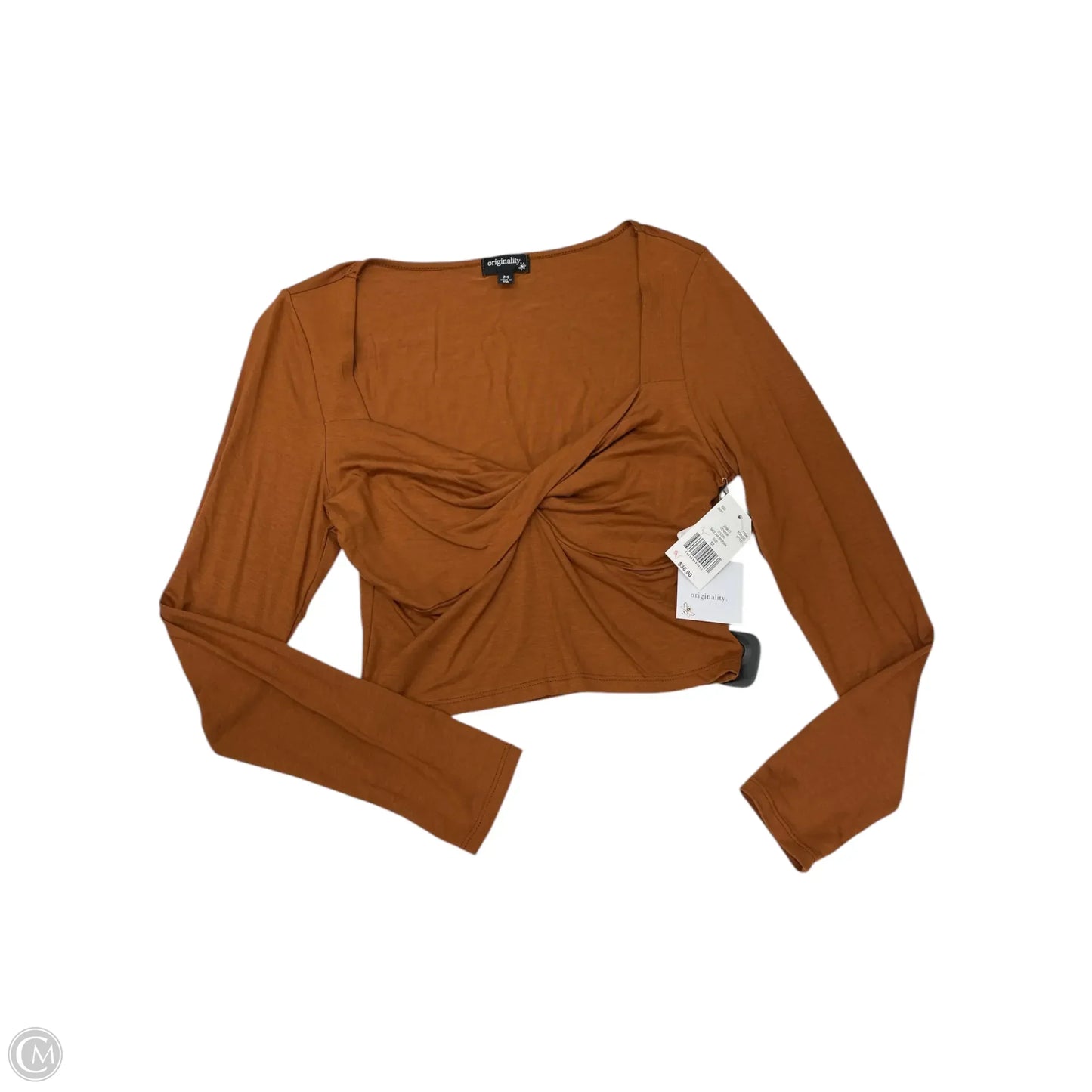 Top Long Sleeve By Clothes Mentor In Orange, Size: M