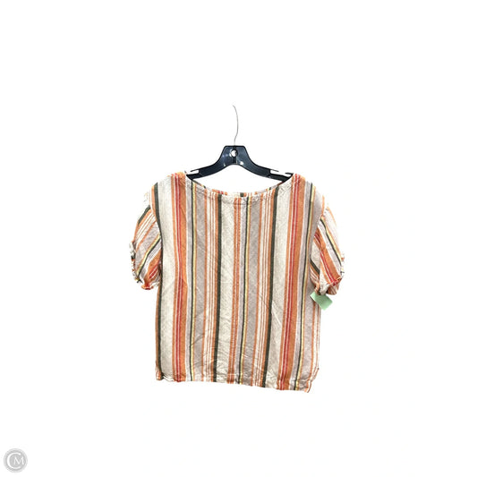 Top Short Sleeve By A New Day In Striped Pattern, Size: Xs
