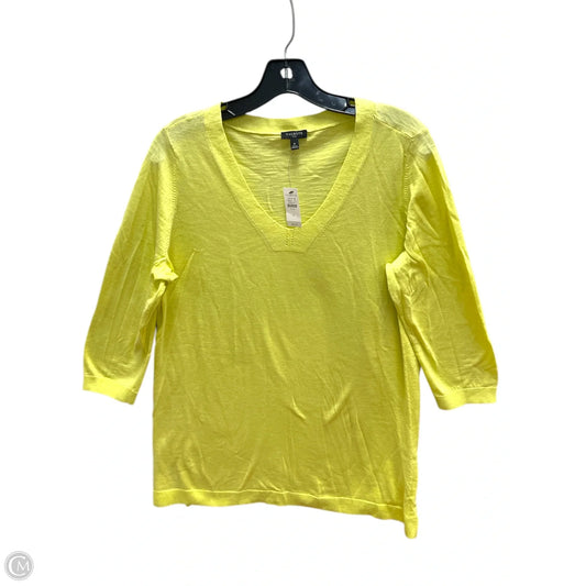Top Long Sleeve By Talbots In Yellow, Size: Xl