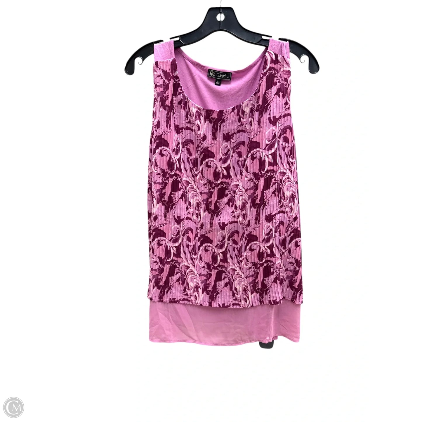 Top Sleeveless By Clothes Mentor In Pink & Purple, Size: L