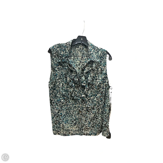 Top Sleeveless By Tahari By Arthur Levine In Blue, Size: Lp