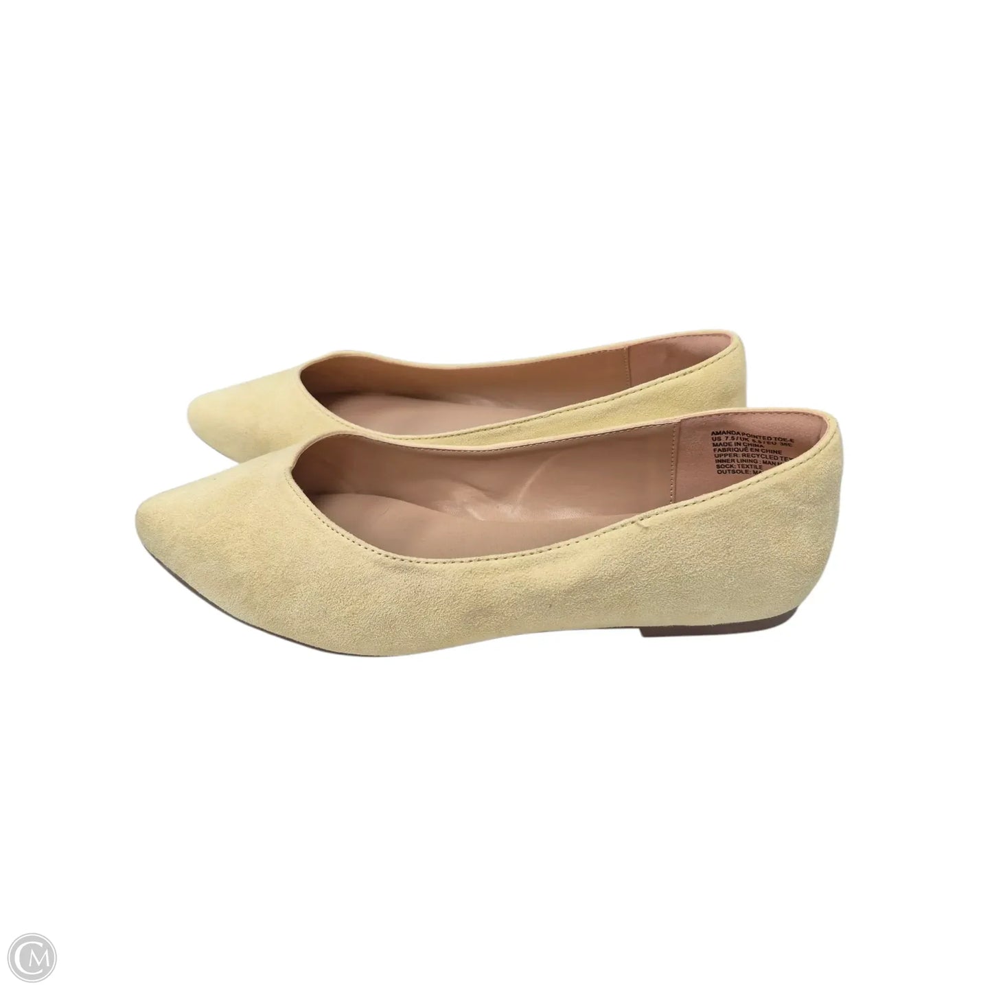 Shoes Flats By Justfab In Yellow, Size: 7.5