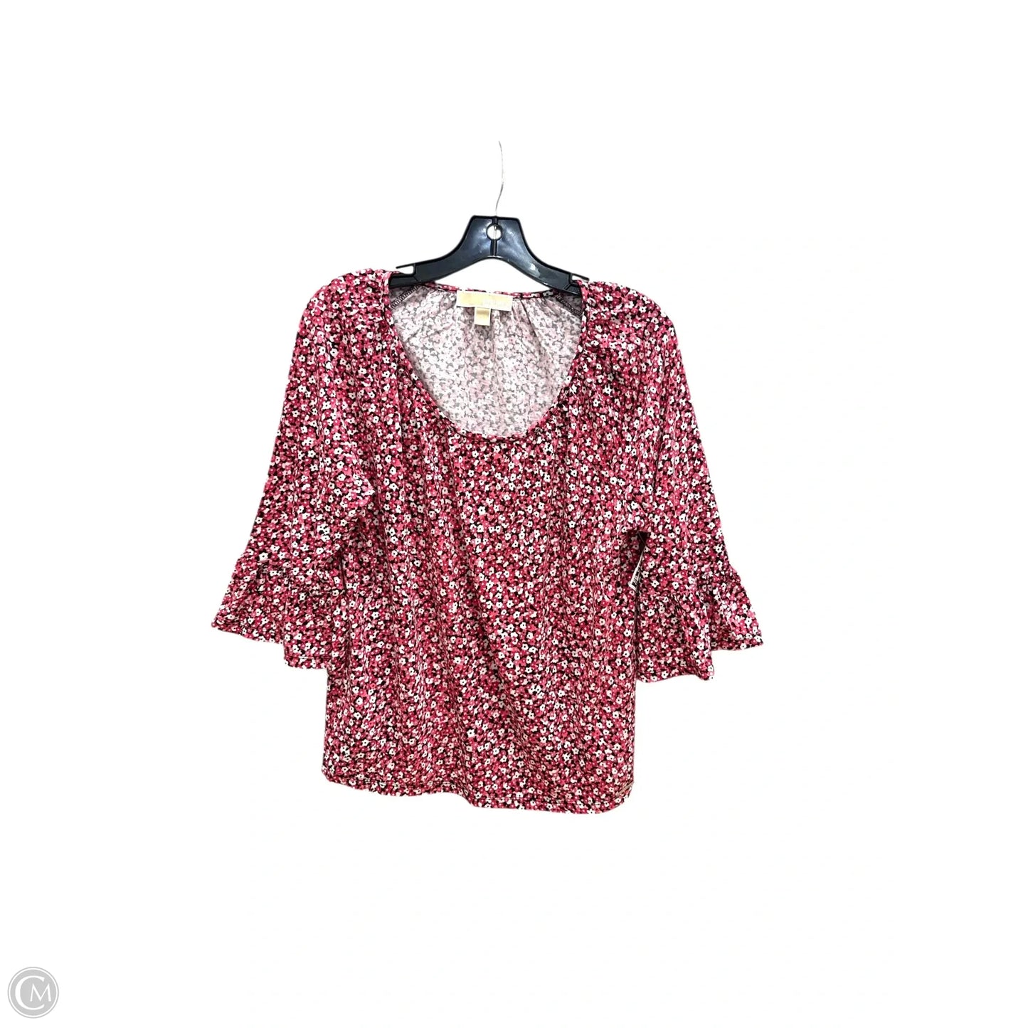 Top 3/4 Sleeve By Michael By Michael Kors In Red, Size: L