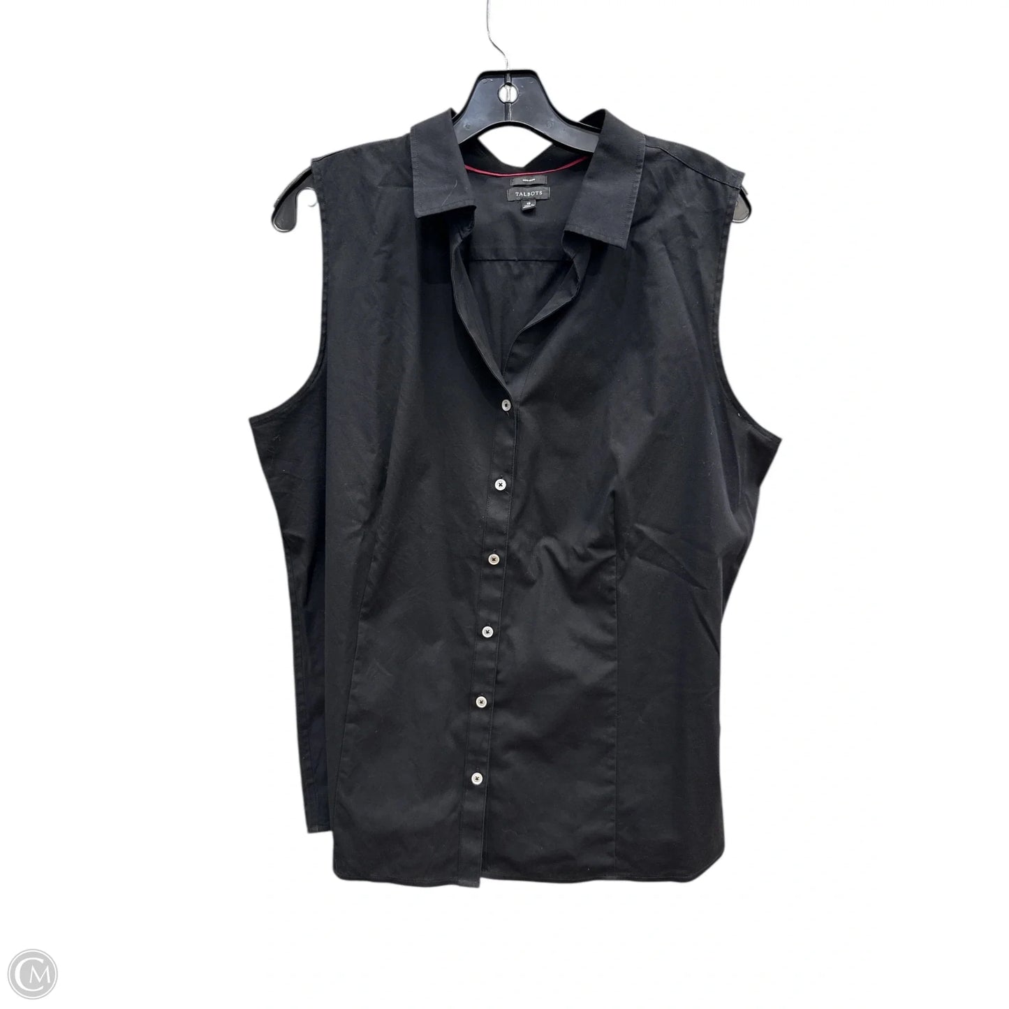 Top Sleeveless By Talbots In Black, Size: 18