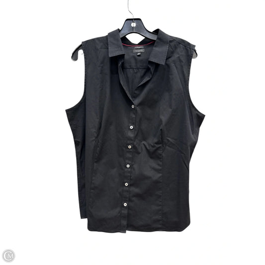 Top Sleeveless By Talbots In Black, Size: 18