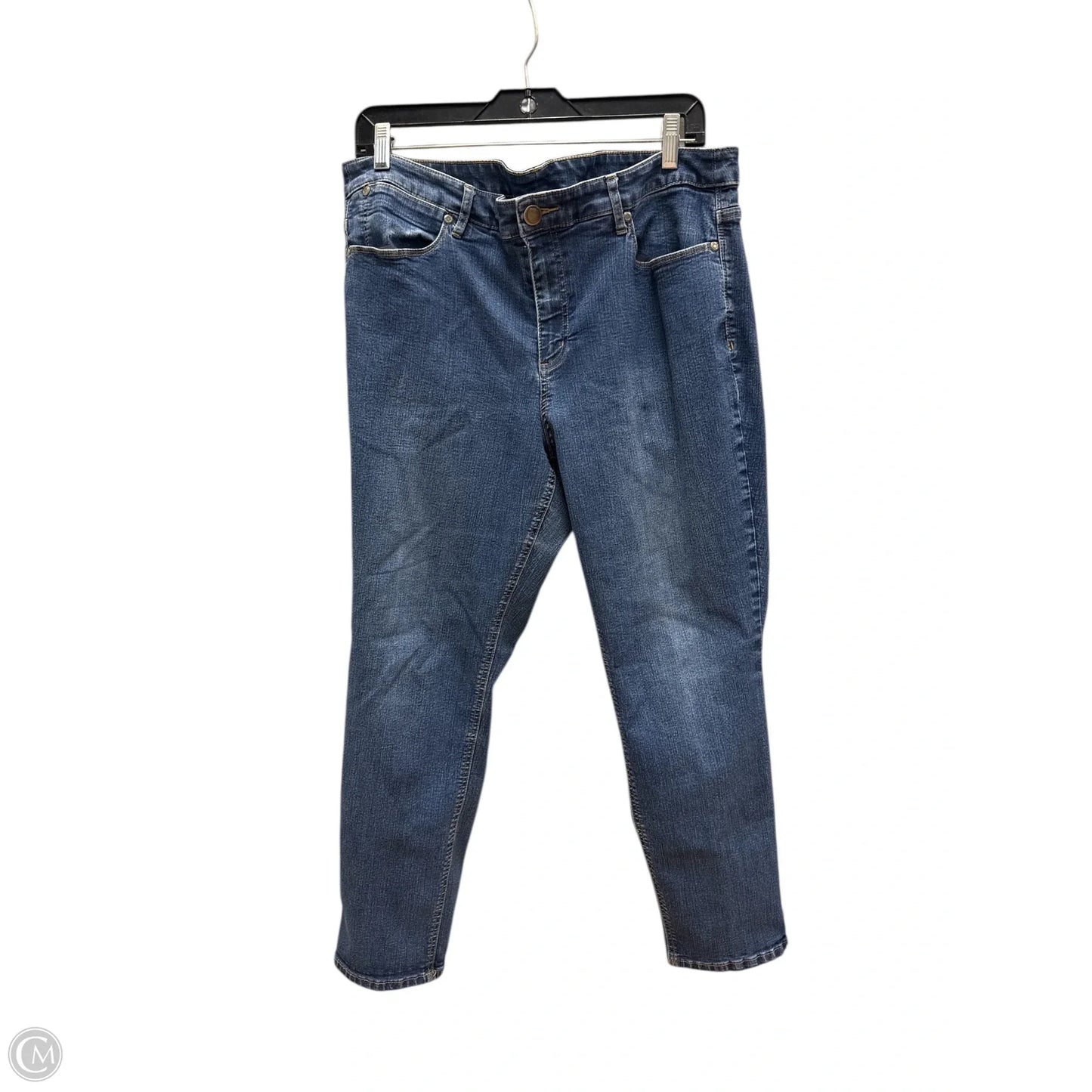 Jeans Straight By Christopher And Banks In Blue Denim, Size: 16