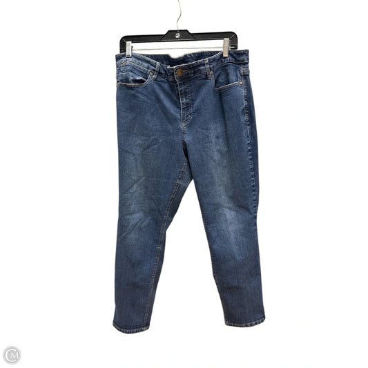 Jeans Straight By Christopher And Banks In Blue Denim, Size: 16