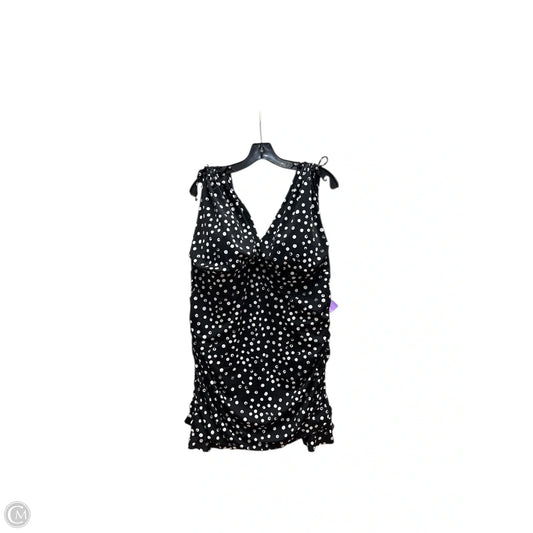 Swimsuit By Clothes Mentor In Black & White, Size: 22