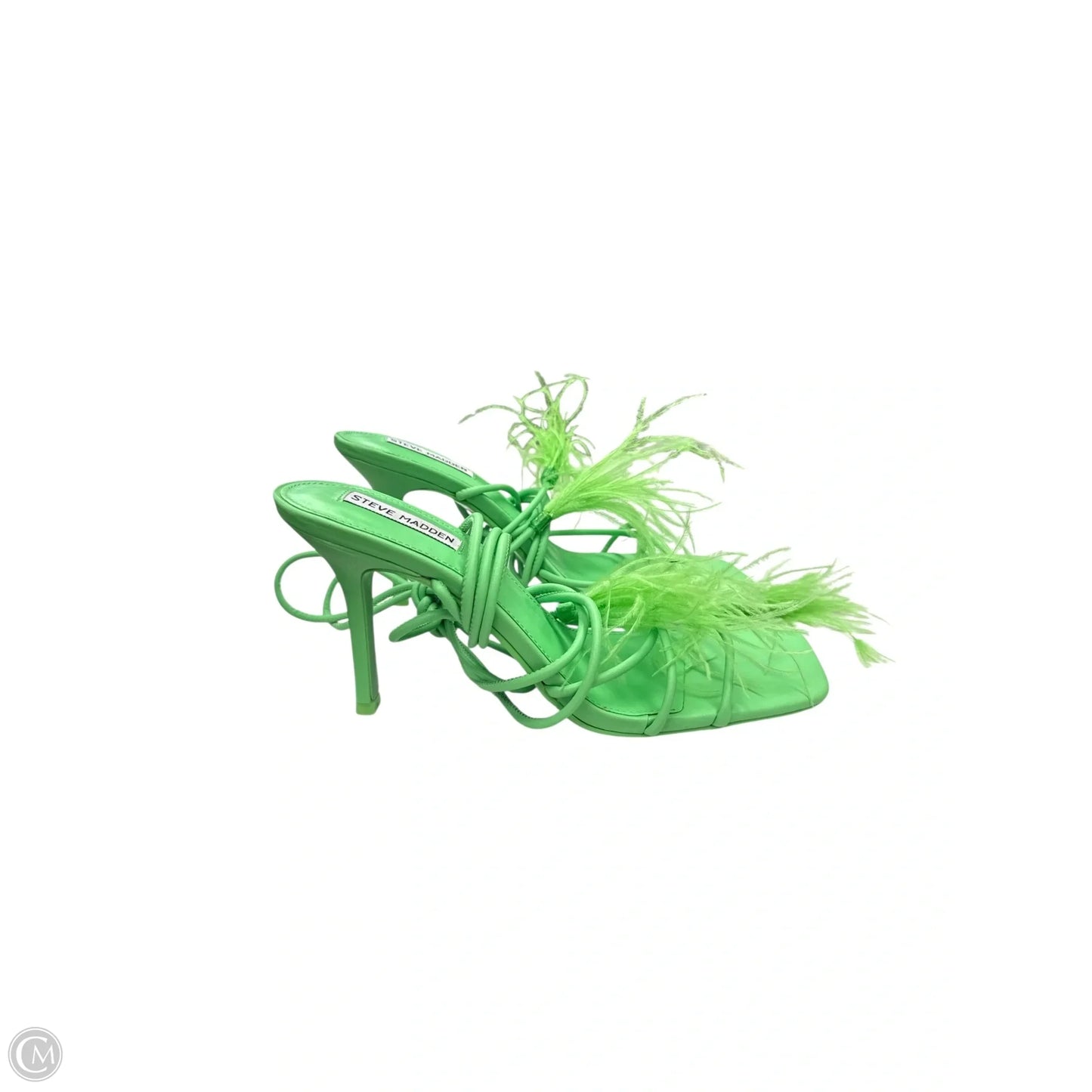 Sandals Heels Stiletto By Steve Madden In Green, Size: 9.5