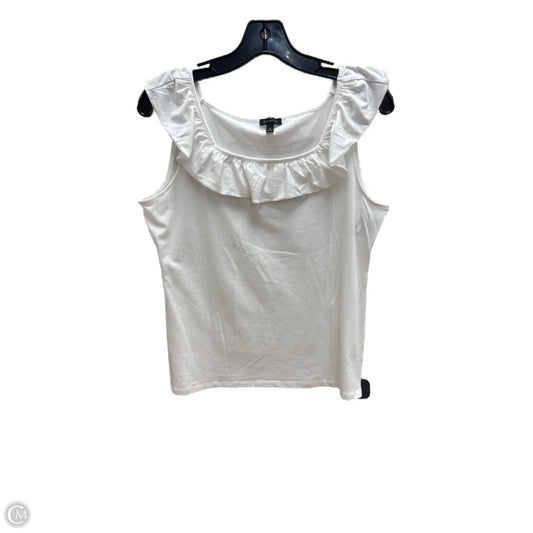 Top Sleeveless Basic By Talbots In White, Size: M