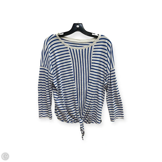 Top 3/4 Sleeve By Banana Republic In Striped Pattern, Size: S
