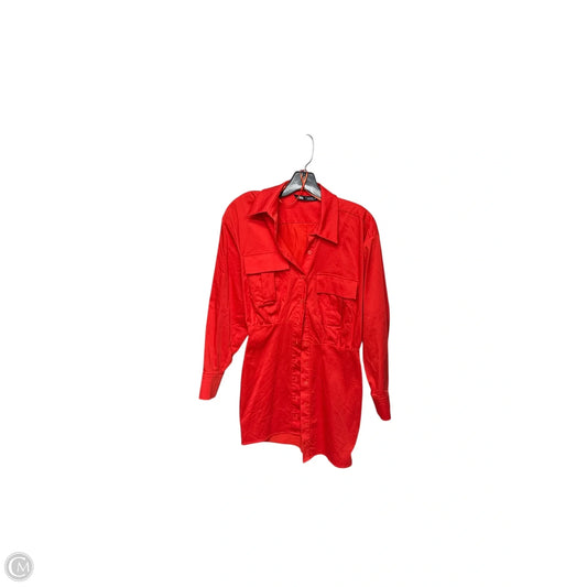 Tunic Long Sleeve By Zara In Red, Size: S
