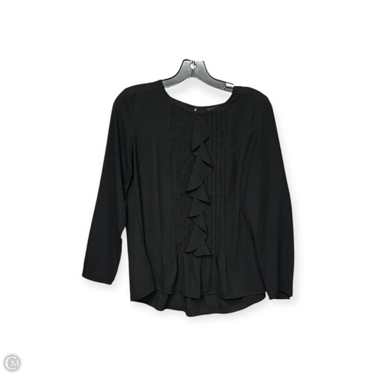 Top Long Sleeve By Banana Republic In Black, Size: S