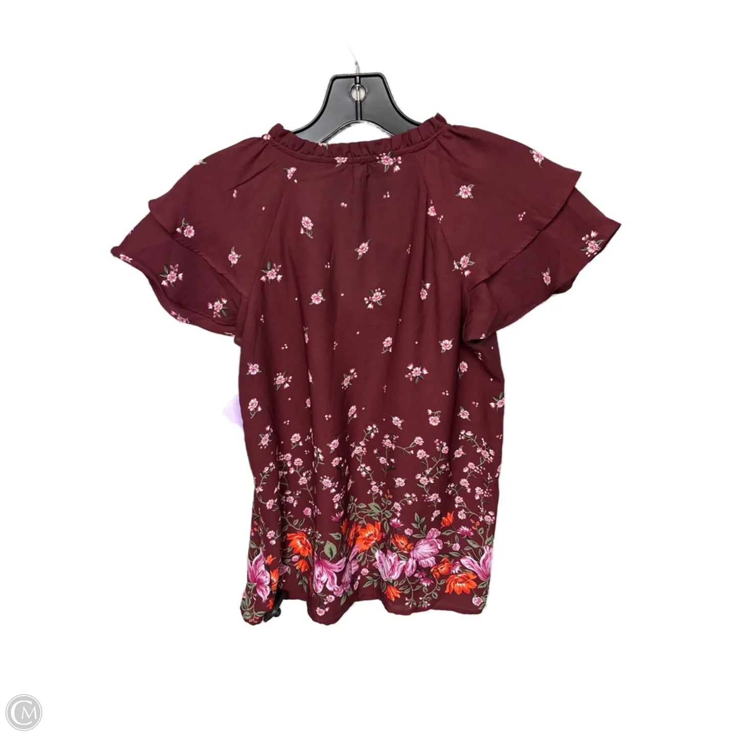 Top Short Sleeve By Old Navy In Maroon, Size: S
