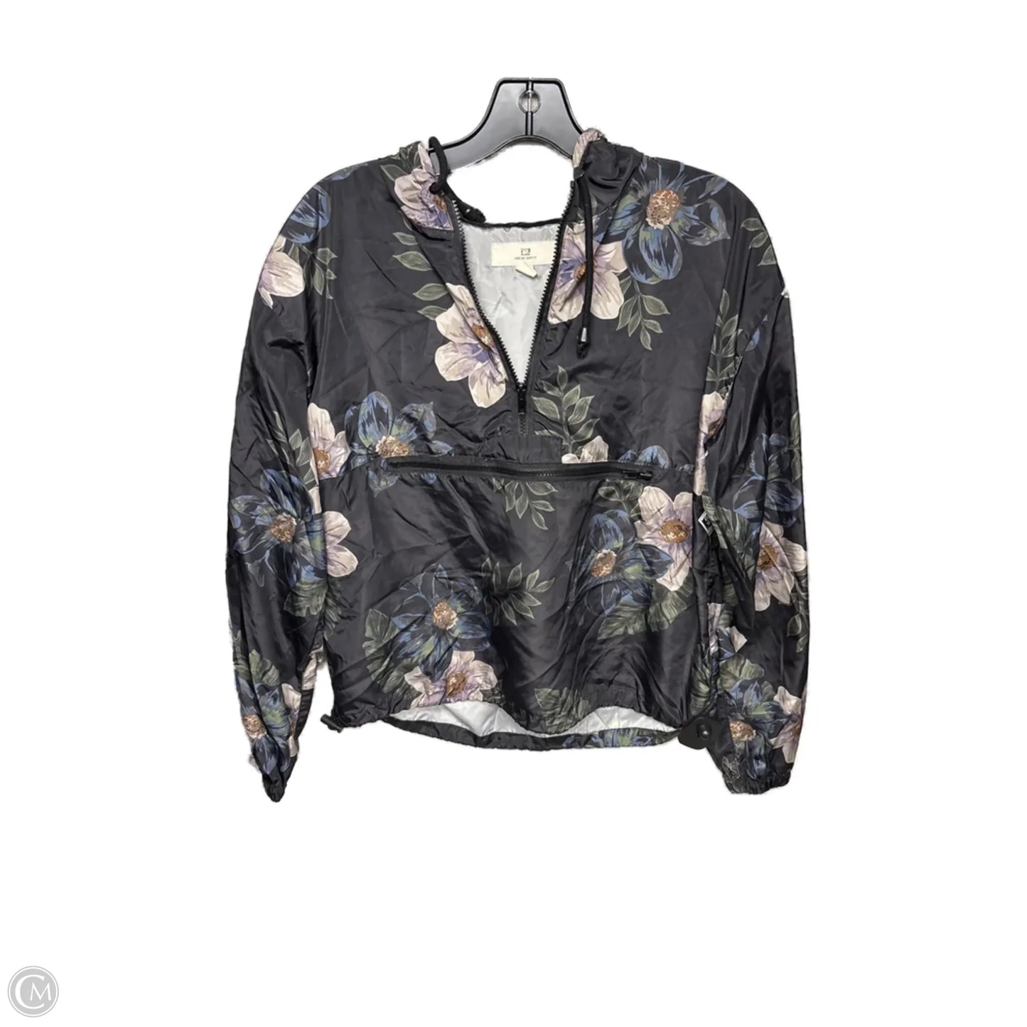 Jacket Windbreaker By Thread And Supply In Floral Print, Size: S