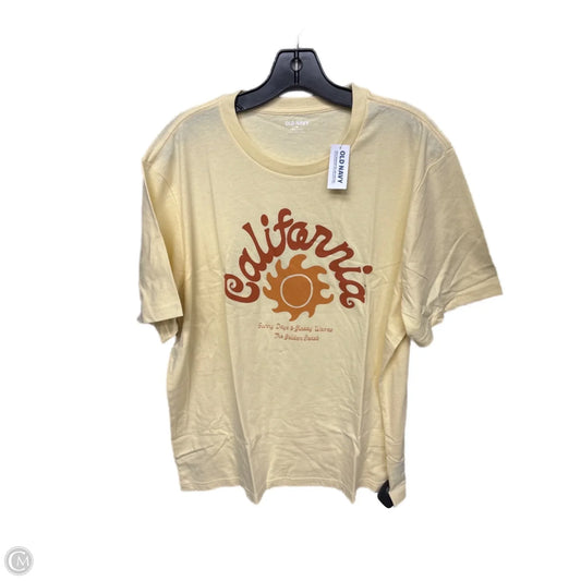 Top Short Sleeve By Old Navy In Yellow, Size: Xl
