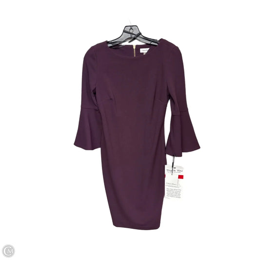 Dress Party Midi By Calvin Klein In Purple, Size: 2
